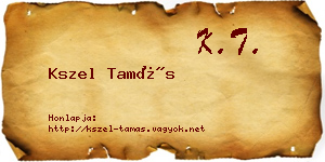 Kszel Tamás névjegykártya