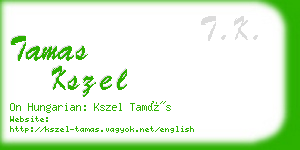 tamas kszel business card